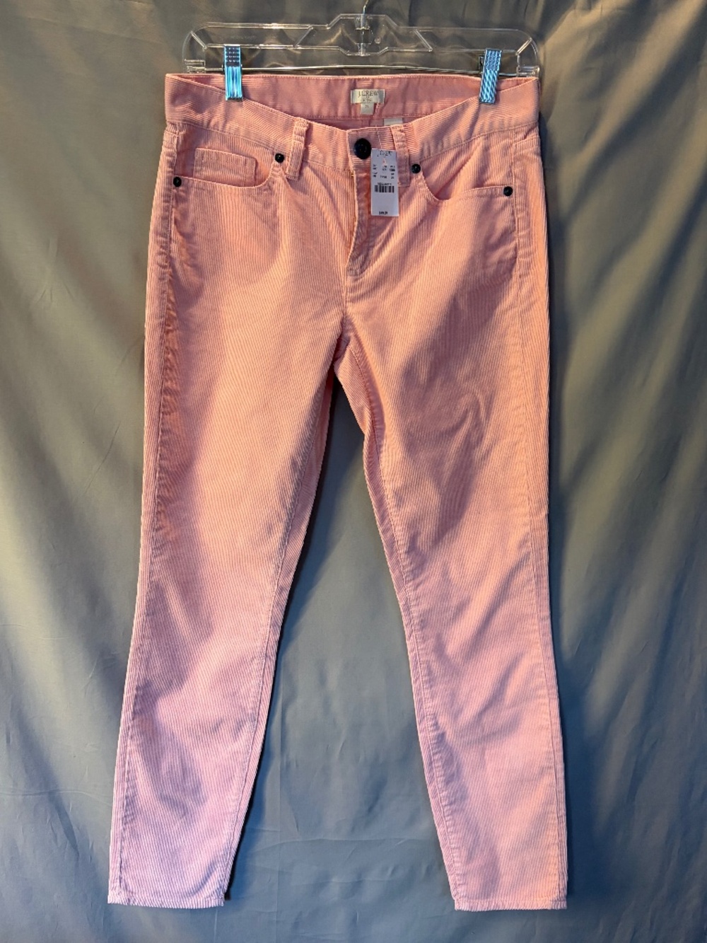 J. Crew Stretch Lightweight Corduroy Pants, Baby Pink color Size 26 (NWT)